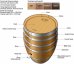Dřevěný sud LOUREIRO CENTER FRANCIE selection - Objem: 350 l, Síla materiálu: 27 mm