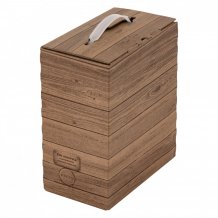 Krabice BAG IN BOX 5 l dekor dřevo s uchem, boční výpusť