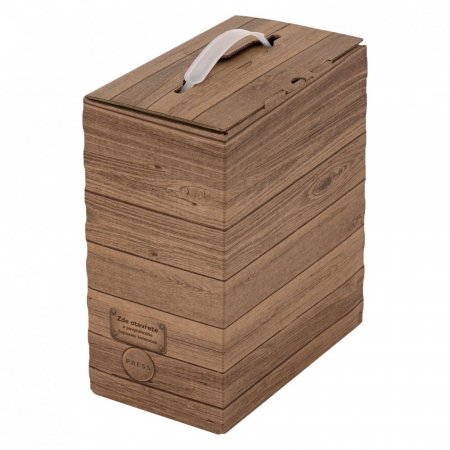 Krabice BAG IN BOX 3 l dekor dřevo s uchem, boční výpusť